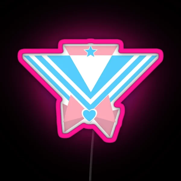 Trans Flag Sailor Moon Sailor Jupiter Vector RGB Neon Sign