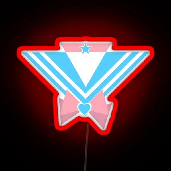 Trans Flag Sailor Moon Sailor Jupiter Vector RGB Neon Sign