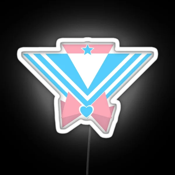 Trans Flag Sailor Moon Sailor Jupiter Vector RGB Neon Sign
