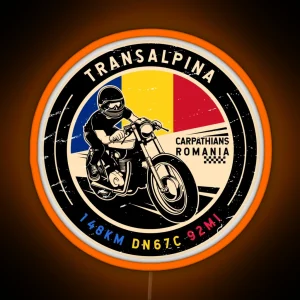 Transalpina Romania Motorcycle RGB Neon Sign