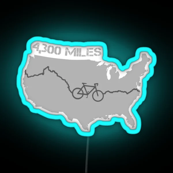 Transamerica Bicycle Trail V2 RGB Neon Sign