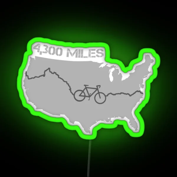 Transamerica Bicycle Trail V2 RGB Neon Sign
