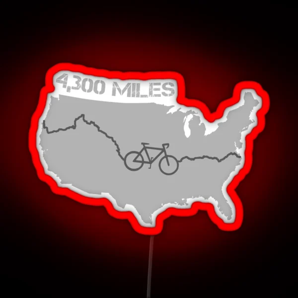 Transamerica Bicycle Trail V2 RGB Neon Sign