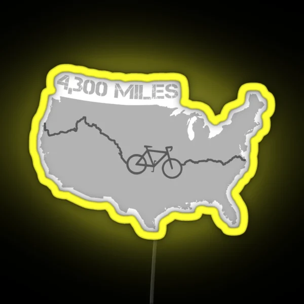 Transamerica Bicycle Trail V2 RGB Neon Sign
