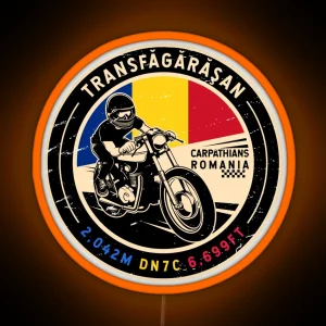 Transfagarasan Romania Motorcycle RGB Neon Sign