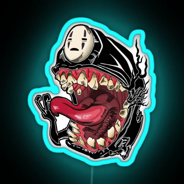 Transforming Identity Spirited Away No Face RGB Neon Sign