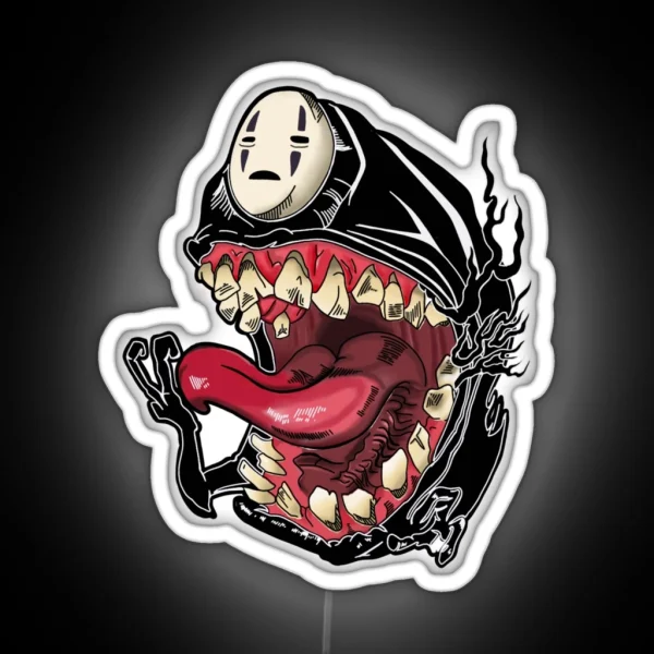 Transforming Identity Spirited Away No Face RGB Neon Sign