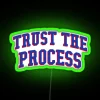 Neon green sign with drop shadow effect