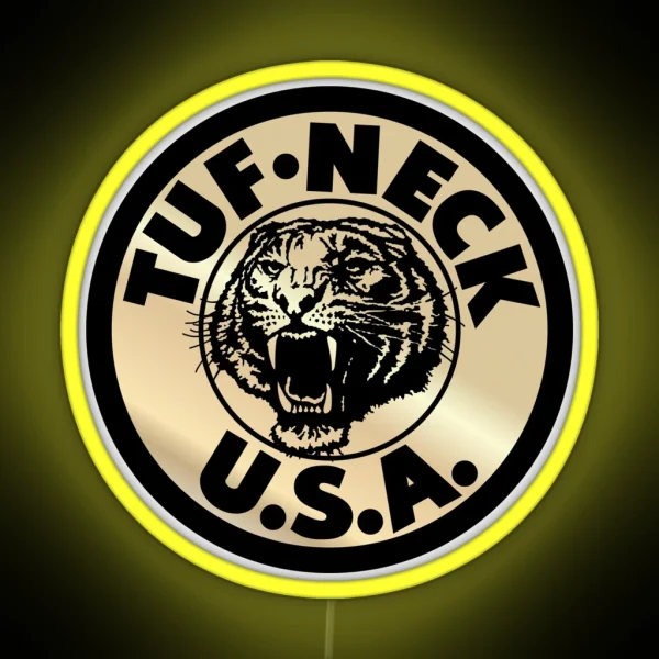 TUF NECK Gold Old School BMX RGB Neon Sign
