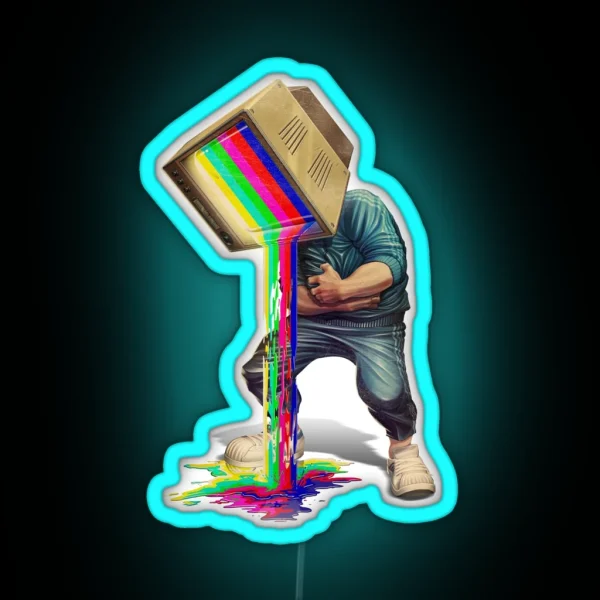 TV Man RGB Neon Sign