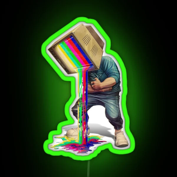 TV Man RGB Neon Sign