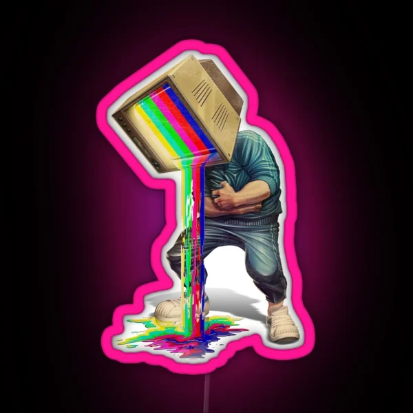 TV Man RGB Neon Sign