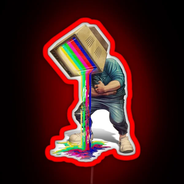 TV Man RGB Neon Sign