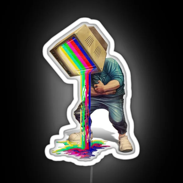 TV Man RGB Neon Sign