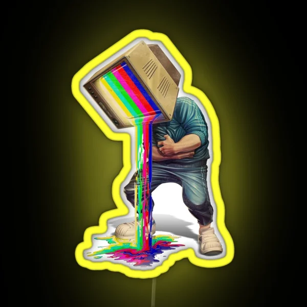 TV Man RGB Neon Sign