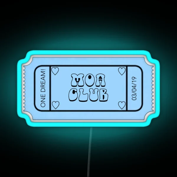 TXT MOA CLUB TICKET RGB Neon Sign