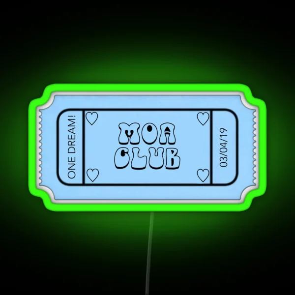 TXT MOA CLUB TICKET RGB Neon Sign