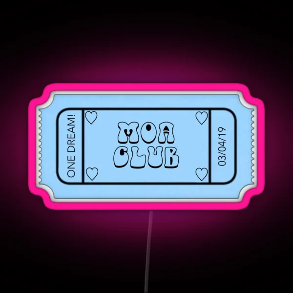 TXT MOA CLUB TICKET RGB Neon Sign