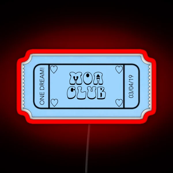 TXT MOA CLUB TICKET RGB Neon Sign