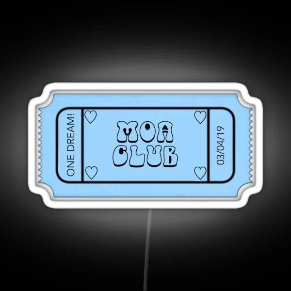 TXT MOA CLUB TICKET RGB Neon Sign