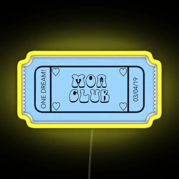 TXT MOA CLUB TICKET RGB Neon Sign