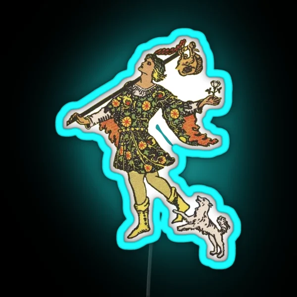 Transparent Tarot The Fool RGB Neon Sign
