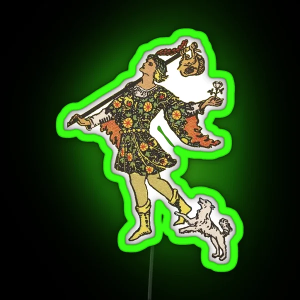 Transparent Tarot The Fool RGB Neon Sign