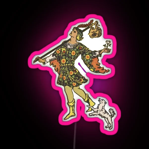 Transparent Tarot The Fool RGB Neon Sign