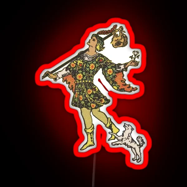Transparent Tarot The Fool RGB Neon Sign