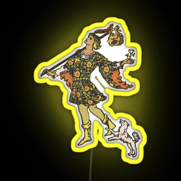 Transparent Tarot The Fool RGB Neon Sign