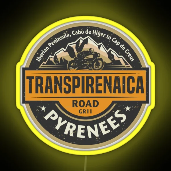 Transpirenaica Road RGB Neon Sign