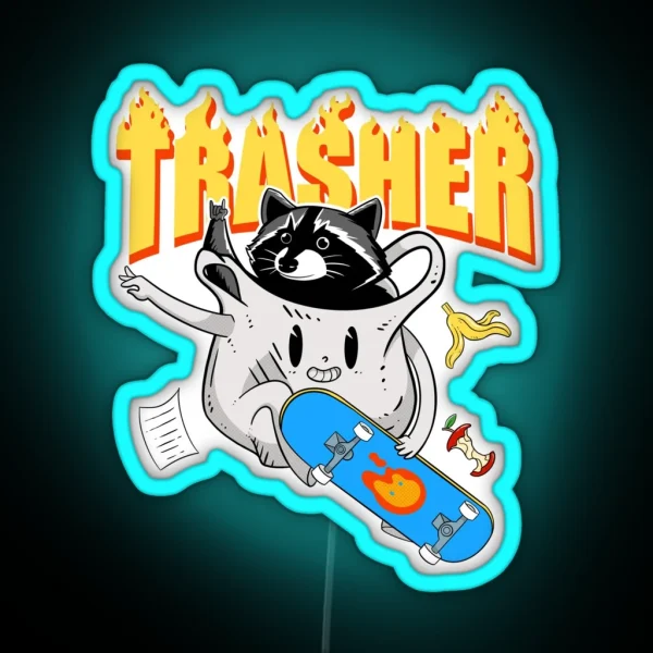 Trasher Panda RGB Neon Sign