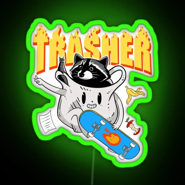 Trasher Panda RGB Neon Sign