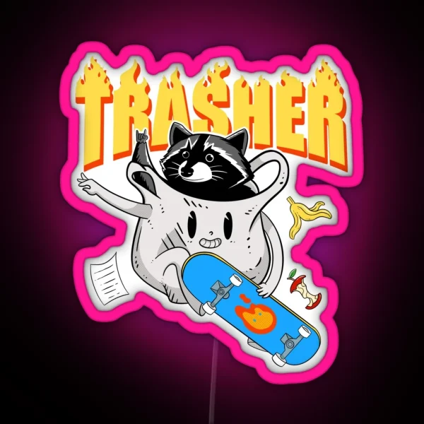 Trasher Panda RGB Neon Sign