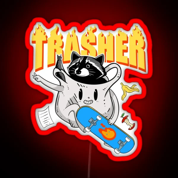Trasher Panda RGB Neon Sign