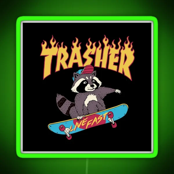 Trasher RGB Neon Sign