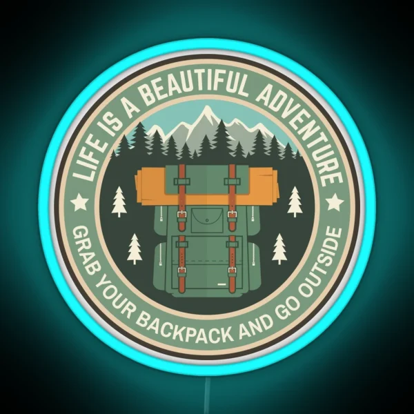 Travel Backpack RGB Neon Sign