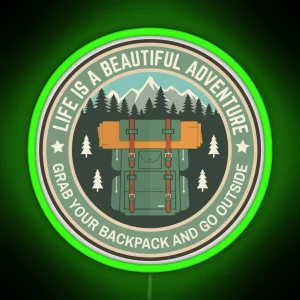 Travel Backpack RGB Neon Sign