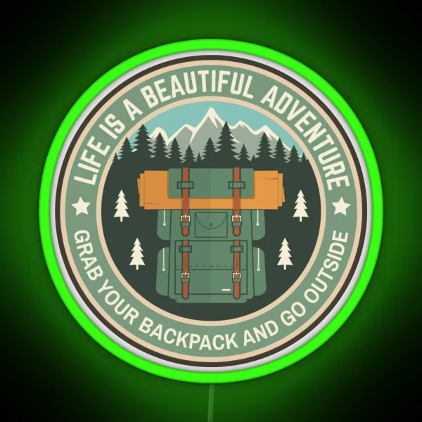 Travel Backpack RGB Neon Sign