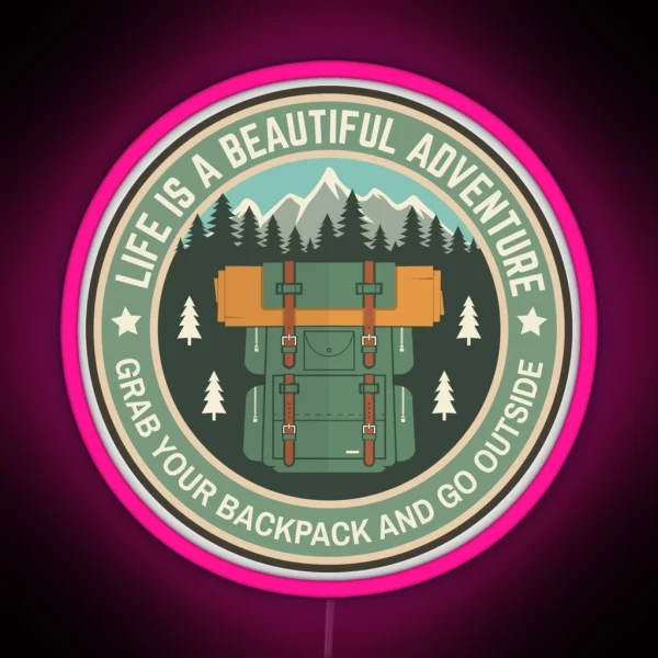 Travel Backpack RGB Neon Sign