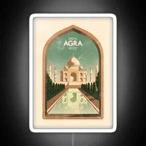 Travel Posters Agra India RGB Neon Sign