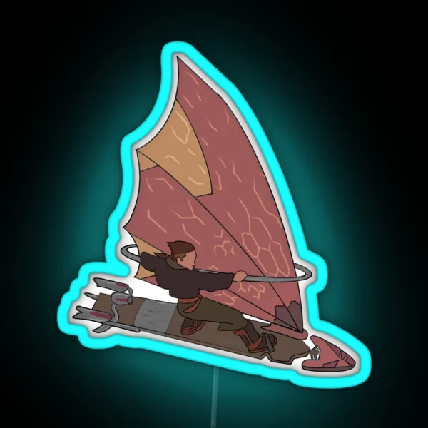 Treasure Planet Jim Hawkins And Solarsurfer RGB Neon Sign