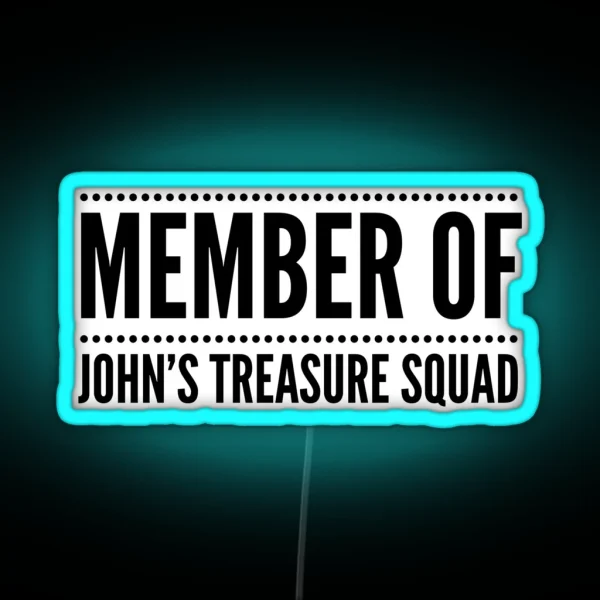 Treasure Squad Dotted Line RGB Neon Sign