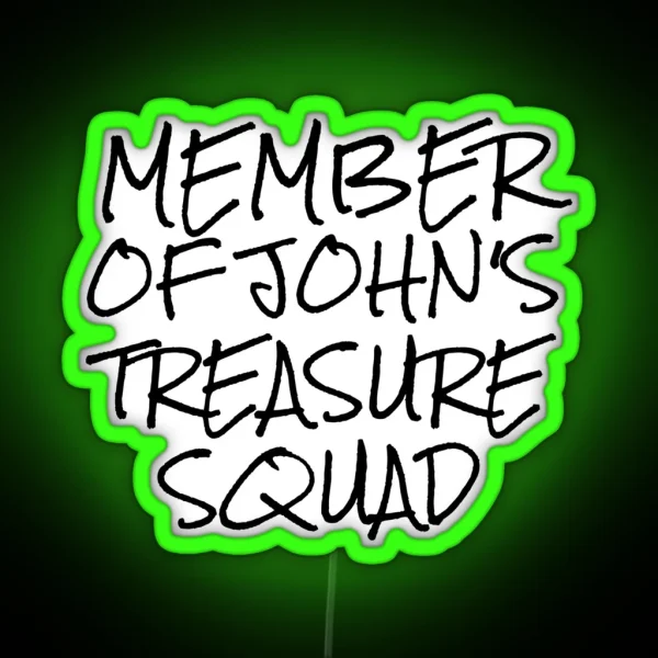 Treasure Squad Handwriting RGB Neon Sign