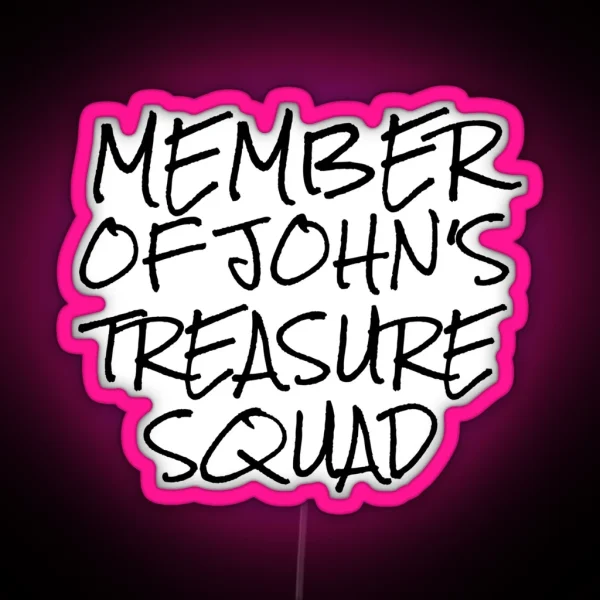 Treasure Squad Handwriting RGB Neon Sign