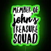 Glowing neon sign with handwritten treasure map concept