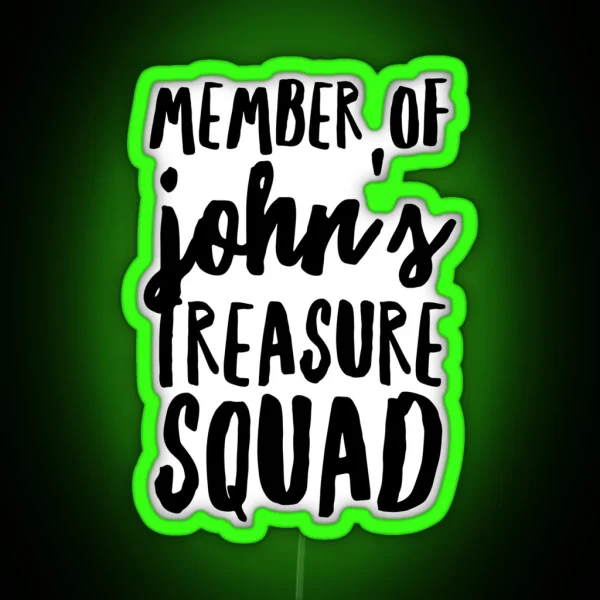 Treasure Squad Handwriting RGB Neon Sign