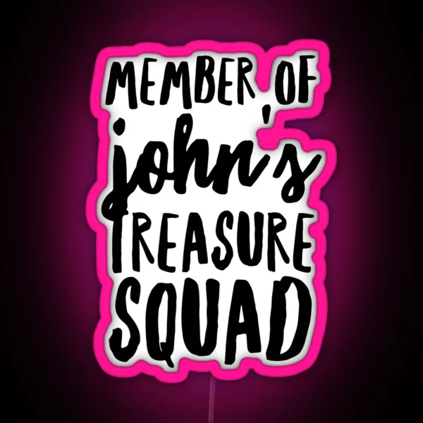 Treasure Squad Handwriting RGB Neon Sign