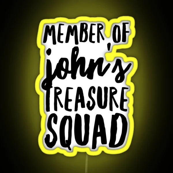 Treasure Squad Handwriting RGB Neon Sign