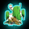 The Finn's Tree from Adventure Time in neon RGB colors